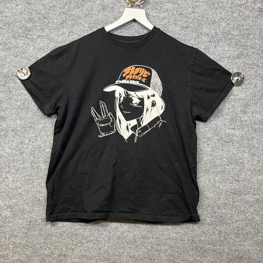 Billionaire Boys Club T-Shirt Men's Black Anime Graphic Crewneck Streetwear - L